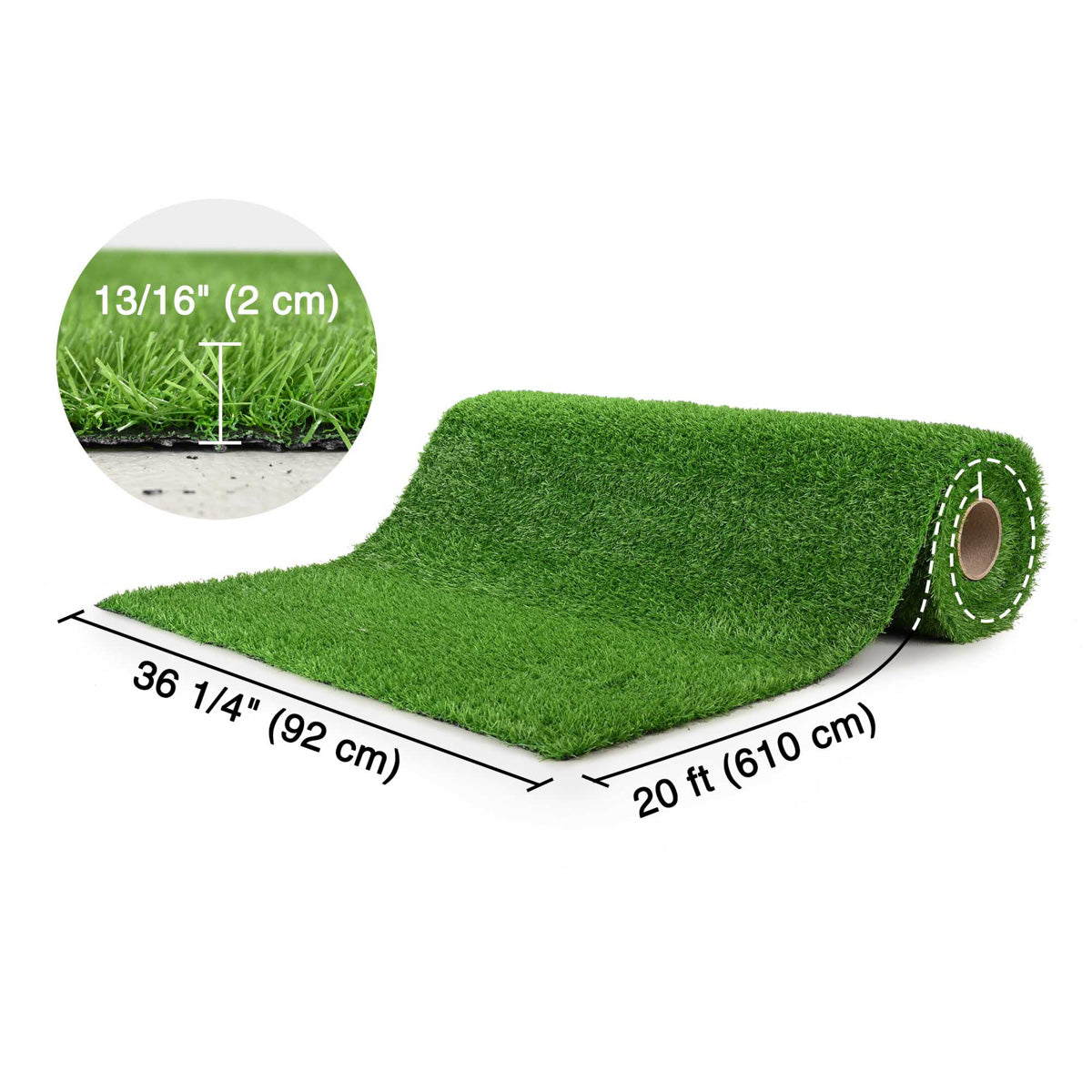 Yescom Outdoor Pet Turf Rolls for Dog Daycare Facility 13/16"H